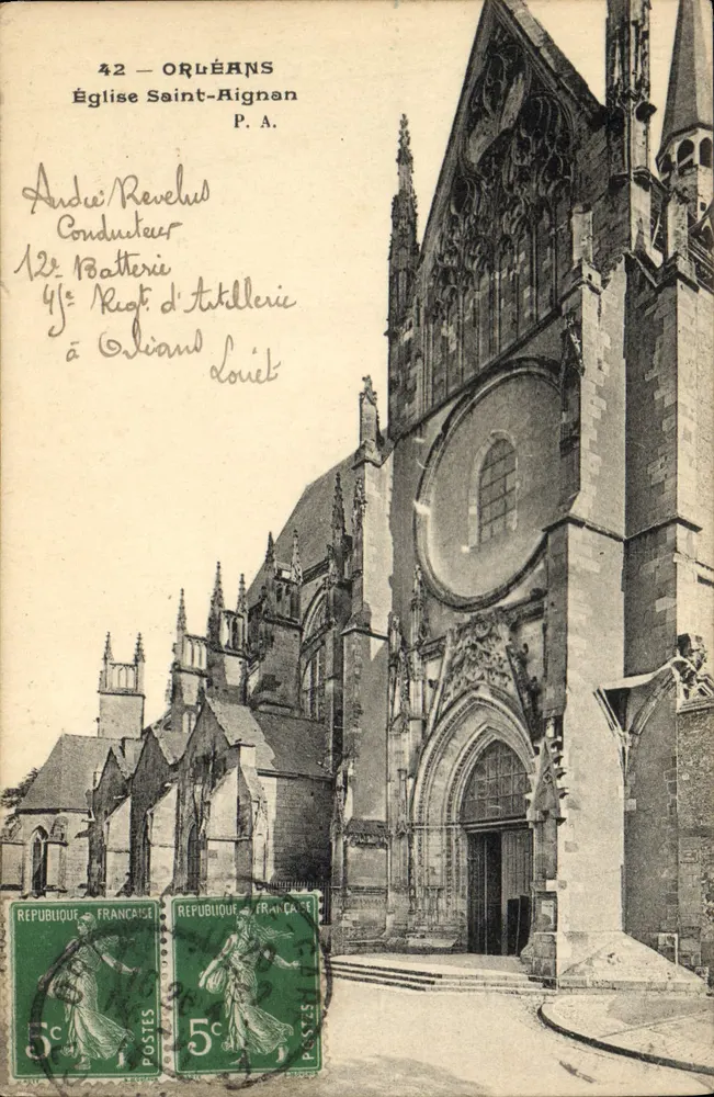 Orléans — Igreja de Saint-Aignan — P.A. n°42 - Frente