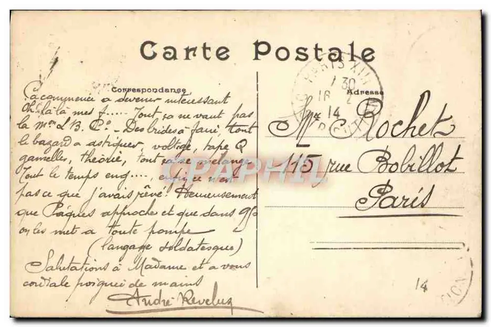Orléans — Igreja de Saint-Aignan — P.A. n°42 - Verso