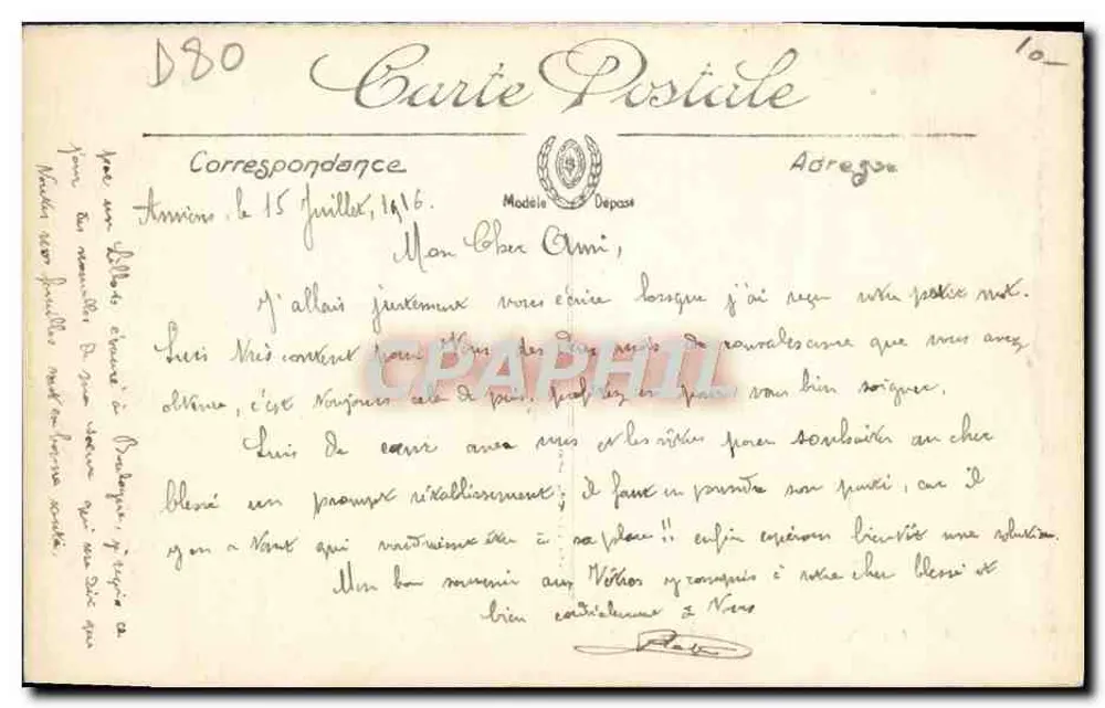 Amiens — O Hotel de Ville — LL. - Verso