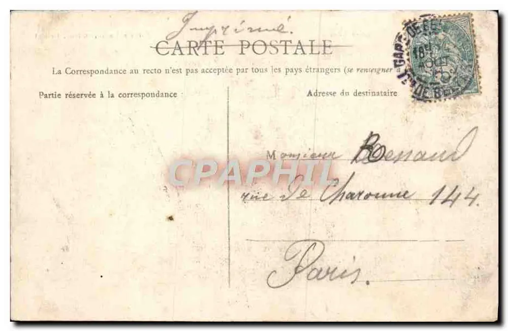 Belfort — Castelo e Leão — Félicité Bailot, editor, Belfort - Verso