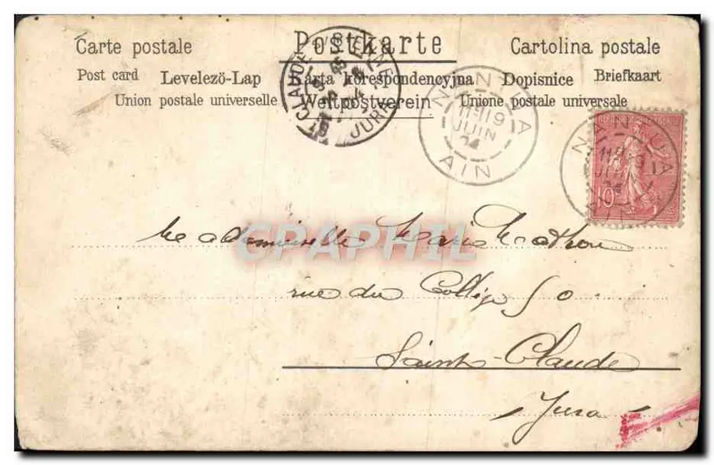 Lírio do Vale e Folha de Trêfle de Quatro Folhas — Editor A. B. F. N° 664 - Verso