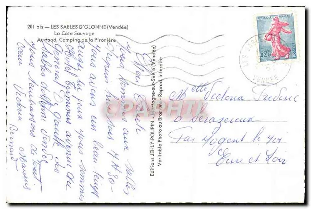 Les Sables-d'Olonne (Vendée) — Die Wilde Küste — Éditions JEHLY-POUPIN - Rückseite