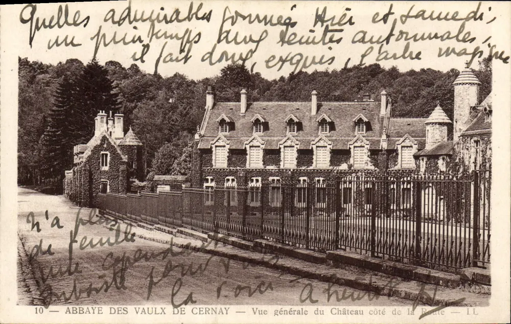 Abtei der Vaulx de Cernay — Allgemeine Ansicht des Schlosses von der Straßenseite — Éditeur : Levy et Neurdein, Paris - Vorderseite