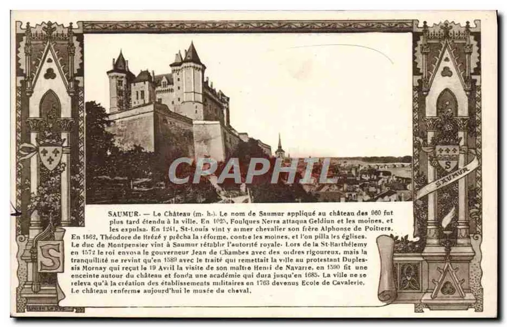 Saumur — O Castelo (m. h.) — R. Doang, Edit. Tours - Frente