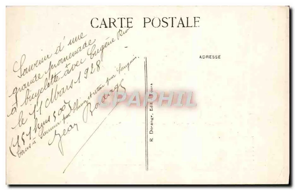 Saumur — O Castelo (m. h.) — R. Doang, Edit. Tours - Verso