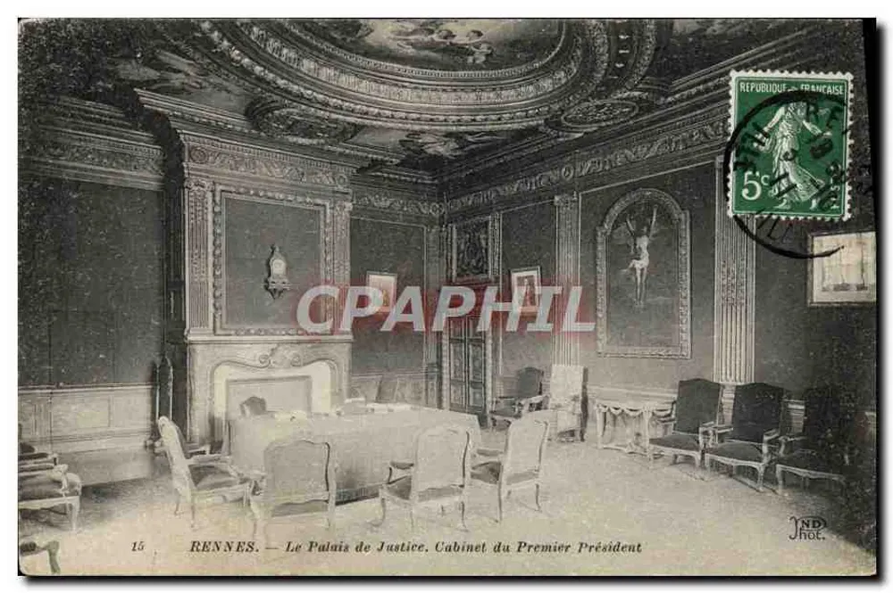 Rennes — Das Palais de Justice, Büro des Präsidenten — JNDhot, n°16 - Vorderseite
