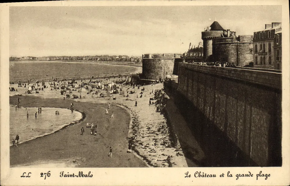 Saint-Malo — Der Schloss und der große Strand — LL 276 - Vorderseite