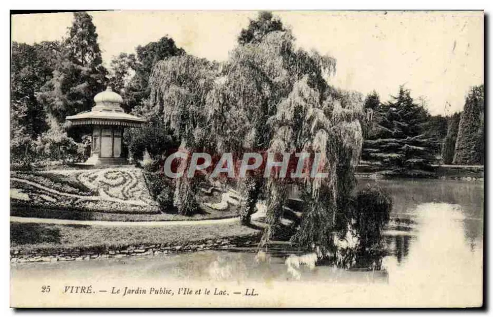 VITRÉ — Der Öffentliche Garten, die Insel und der See — LL. n°25 - Vorderseite