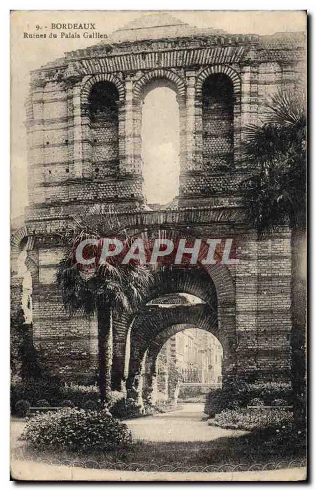 Bordeaux — Ruínas do Palácio Gallien — Editor não identificado, n° 9 - Frente