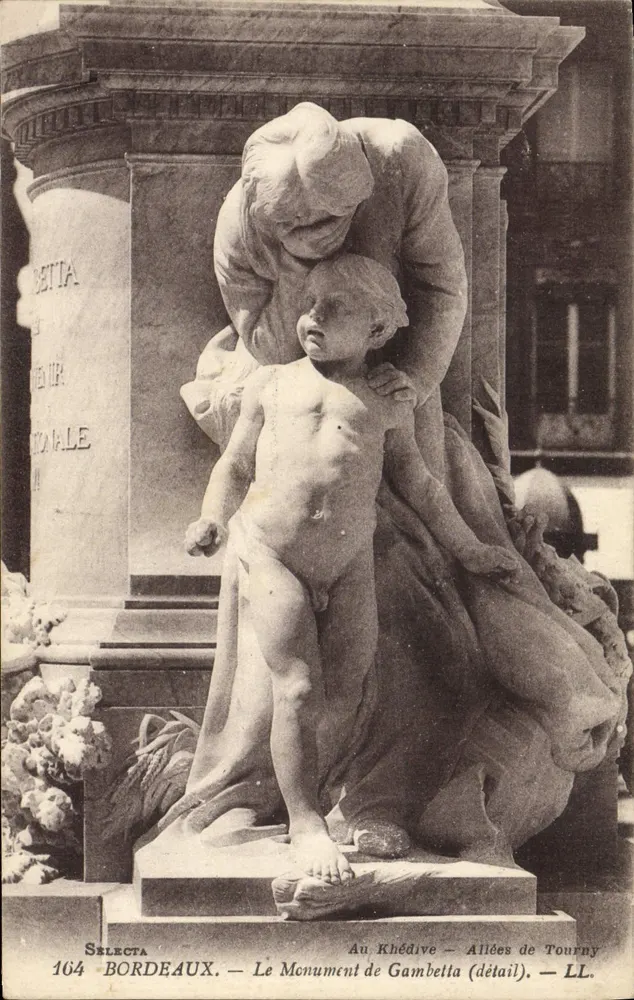 Bordeaux — O Monumento de Gambetta (detalhe) — Selecta 164 - Frente