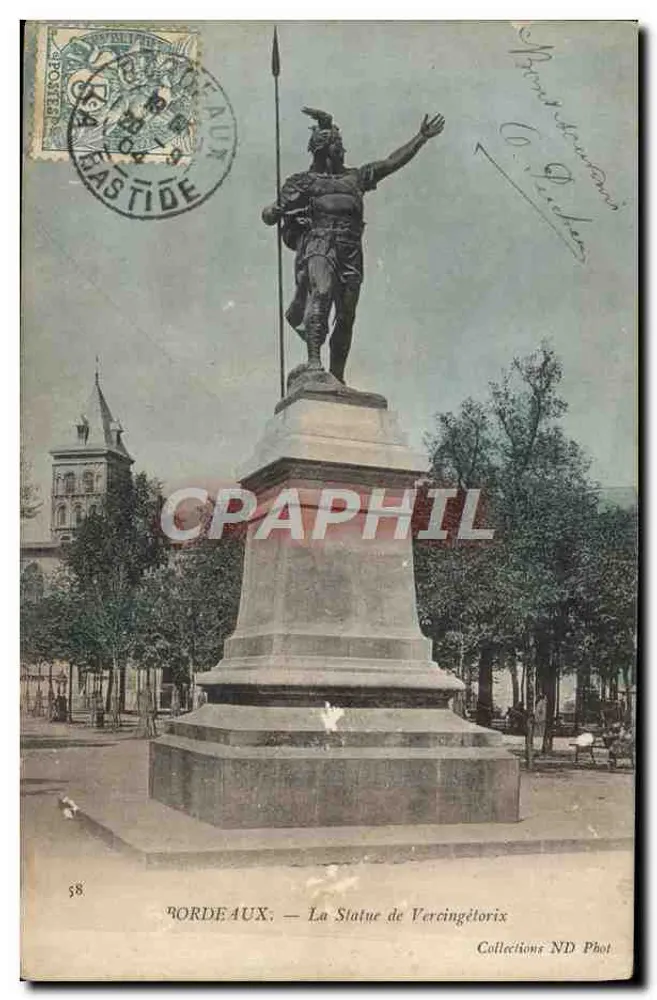 Bordeaux — Statua Wercingetoryka — kolekcje ND Phot - Awers