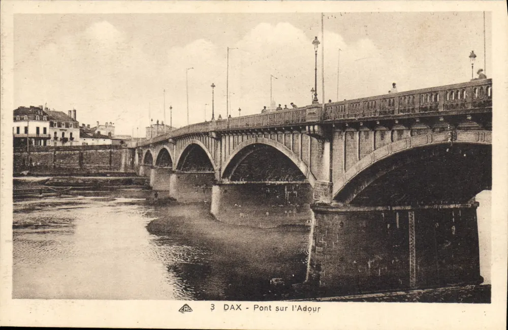DAX — Most nad Adourd — wydawca Alacienne des Arts graphomécaniques, nr 3 - Awers