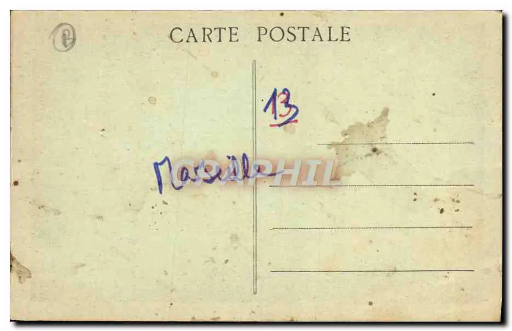 Innenansicht der Kapelle Sainte-Marthe in Marseille — Verlag: C. P. A. (Nr. 13) - Rückseite