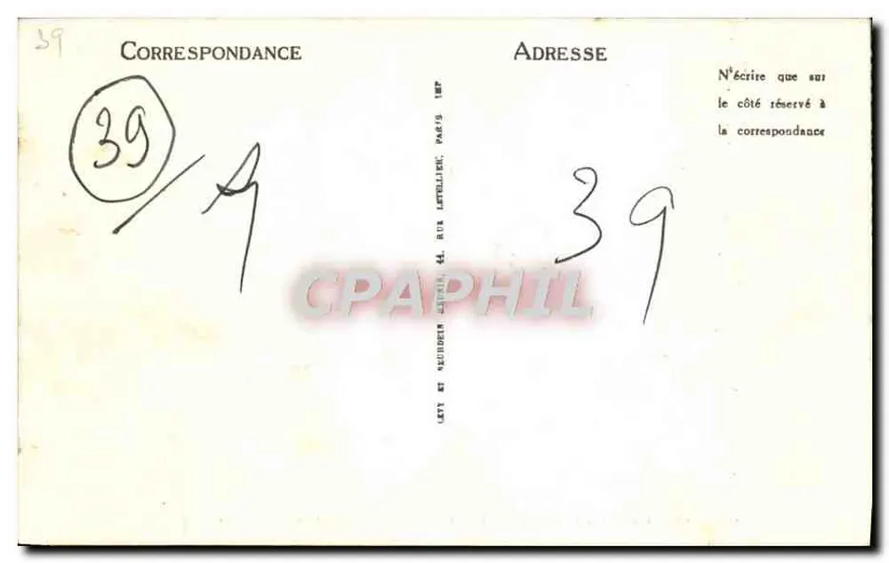Saint-Claude — Les Lacets — Route de Septmoncel — LL. — n°82 - Verso