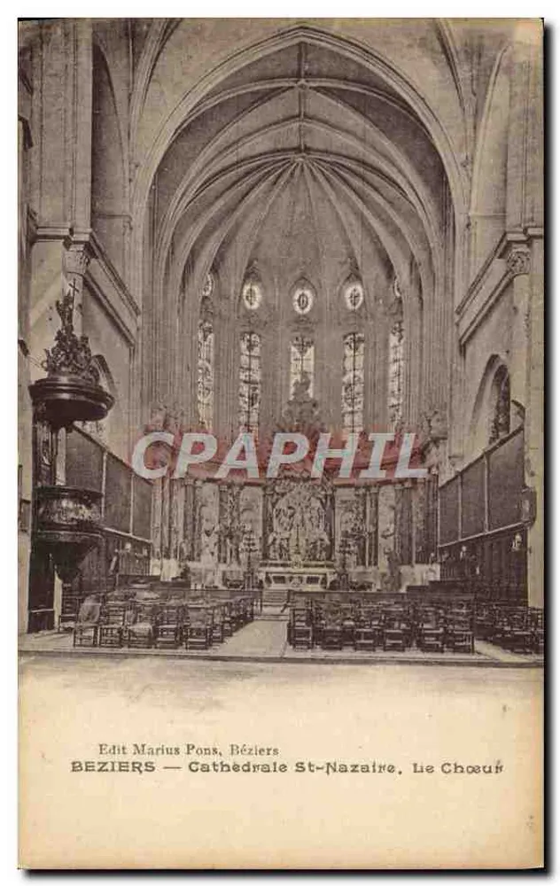 Béziers — Kathedrale St-Nazaire, Der Chor — Edit Marius Pons, Béziers - Vorderseite