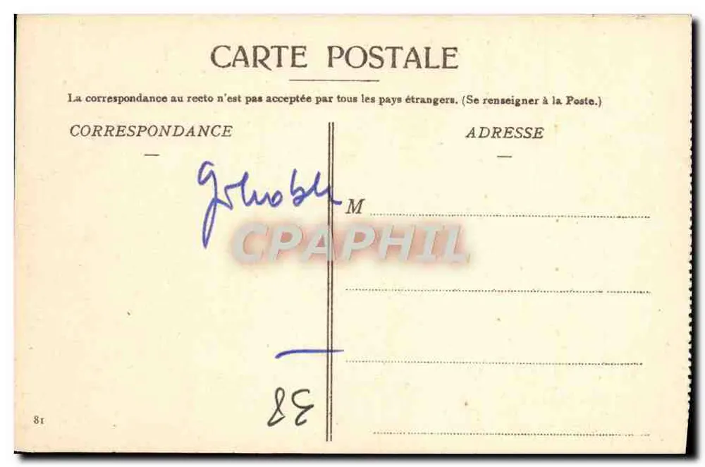 Grenoble — Visão Geral e o Moucherotte — editor não visível - Verso