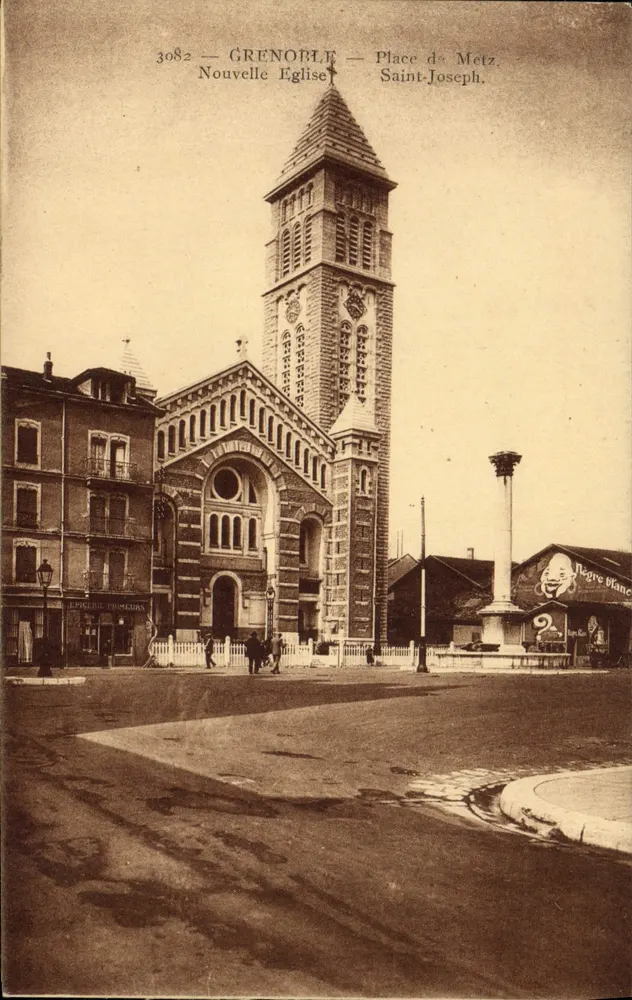 Grenoble — Neue Kirche Saint-Joseph — Place d'Metz — Verlag Phototypie A.D.I.A. (Saint-Roch) - Vorderseite