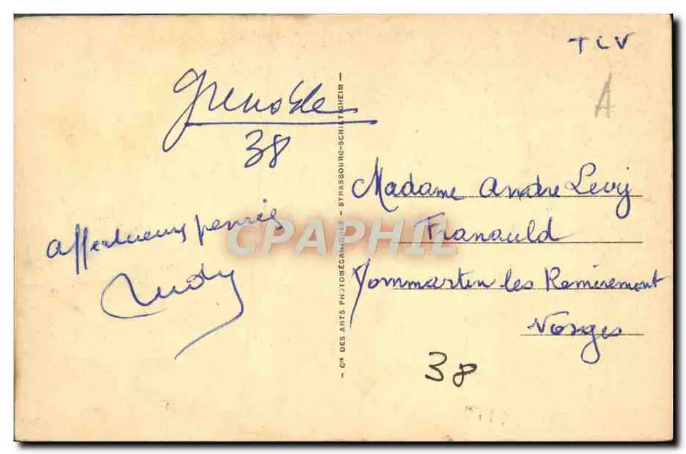 Grenoble — Monument à la Gloire des Diables Bleus — éditeur : Bandson-Dal, n° 232 - Rückseite