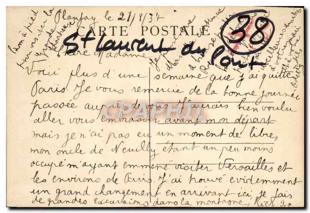 Dauphiné — Chartreuse de CURIÈRE, nahe der Grande-Chartreuse — Verlag A. A. (Nr. 78) - Rückseite