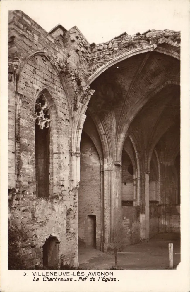 Villeneuve-lès-Avignon — La Chartreuse — Kirchenschiff — Edition des Monuments Historiques - Vorderseite