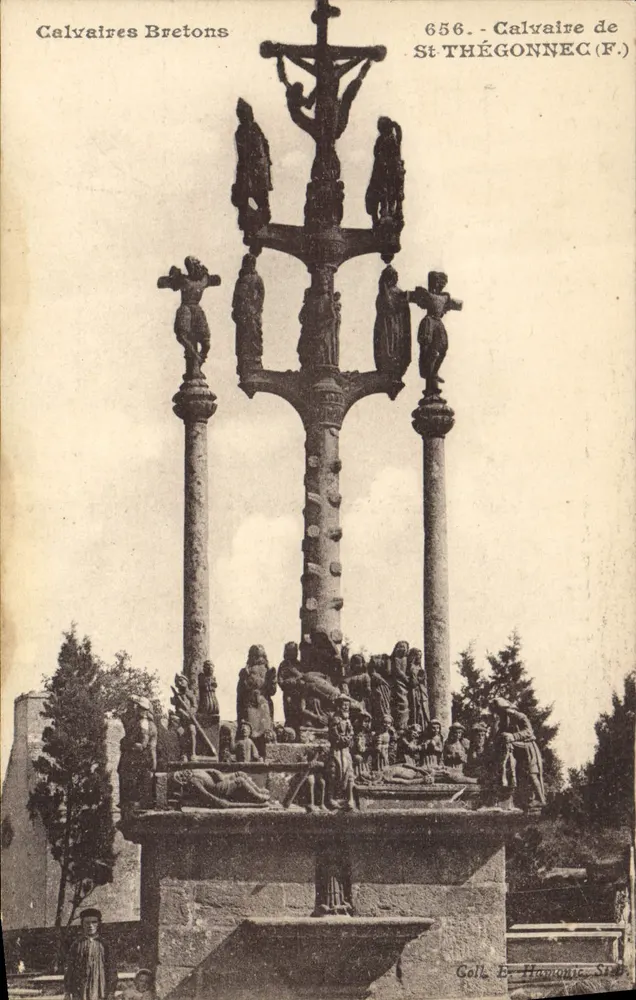 Calvário de St-Thégonnec (F.) — Calvários Bretões — Edição E. Hanonie, n° 656 - Frente