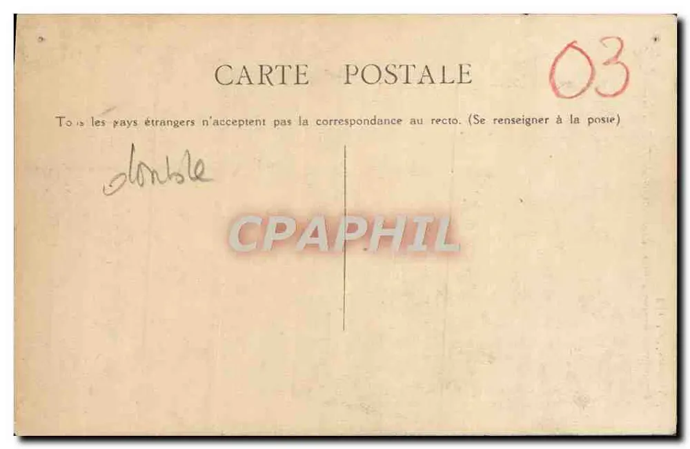 Moulin's — Cathédrale — éditeur Moulin's, n° 1082 - Verso
