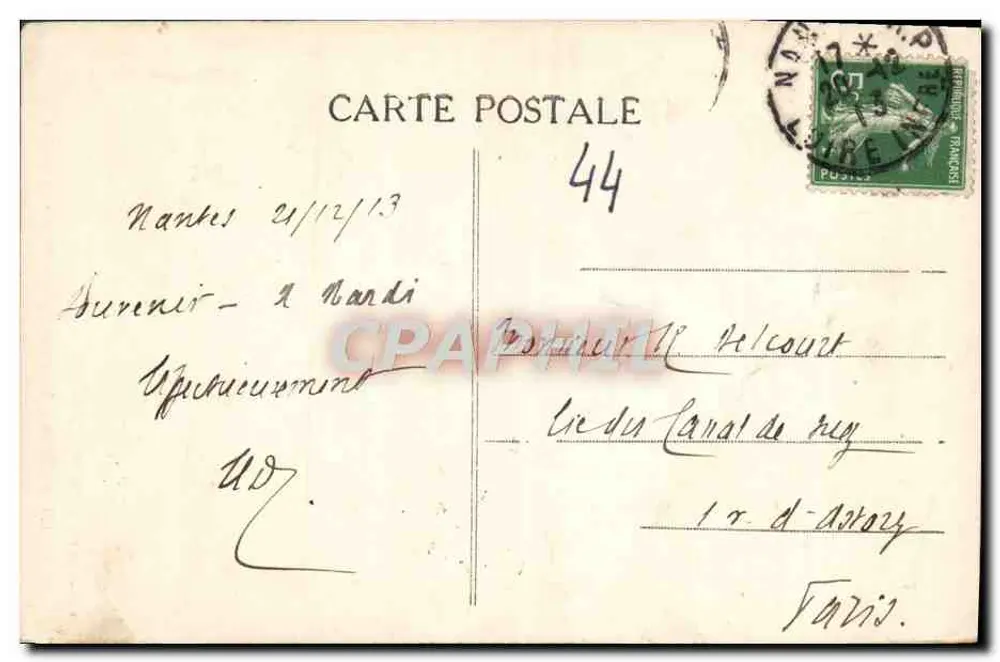 NANTES — Basílica de São Nicolau — A Cátedra — Coleção F. Chapeau, Nantes - 7º milhar - Verso