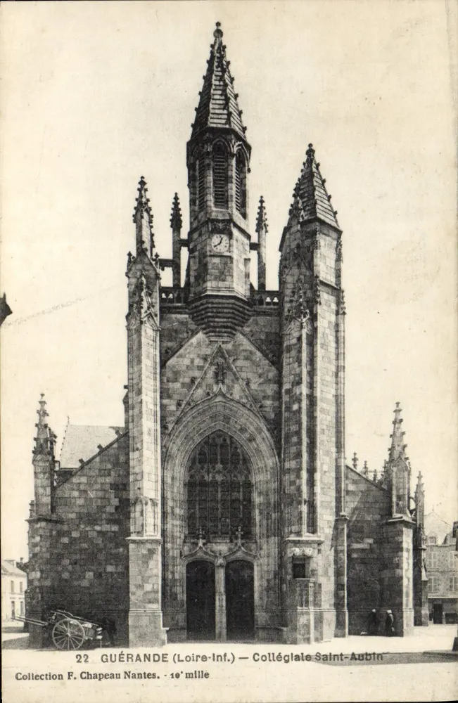 Guérande (Loire-Inf.) — Colegiata de São Aubin — Coleção F. Chapeau Nantes - 10º milhar - Frente