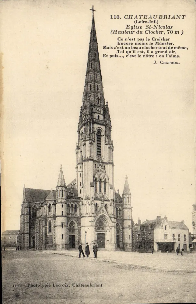 Igreja de São Nicolau — Châteaubriant (Loire-Inf.) — Fototipia Lacroix, n°11-18 - Frente