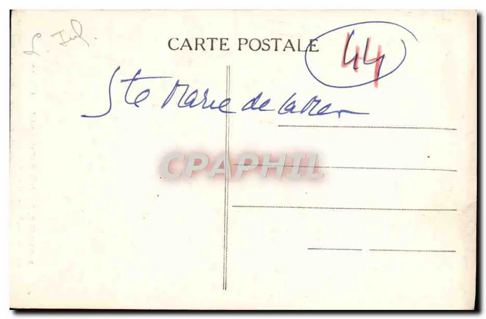Sainte-Marie-de-la-Mer (Loire-Inf.) — A Igreja — Coleção F. Chapeau, Nantes - 2º milênio - Verso
