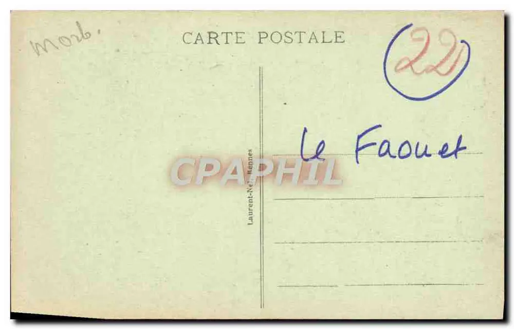 Le Faouët - Capelas Santa Bárbara e São Miguel — editor Laurent-Né-Mennès, n° 196 - Verso