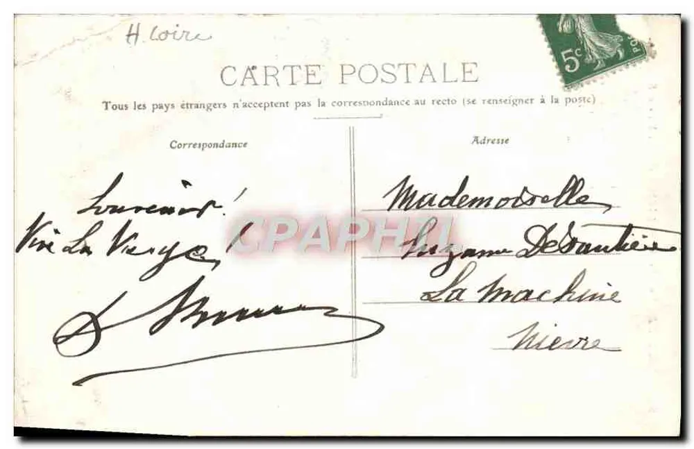 Le Puy (Haute-Loire) — Statue der N.D. de France — Verlag L.A.P., Nr. 541 - Rückseite
