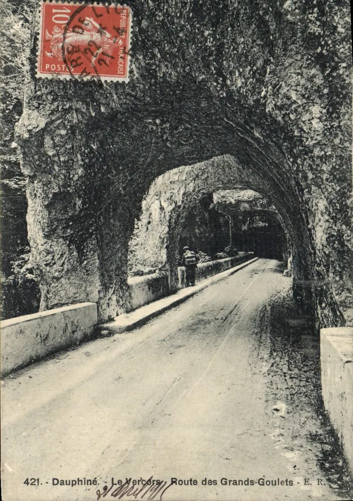 Le Vercors — Estrada dos Grandes-Goulets — E.R. — 421 — Dauphiné - Frente