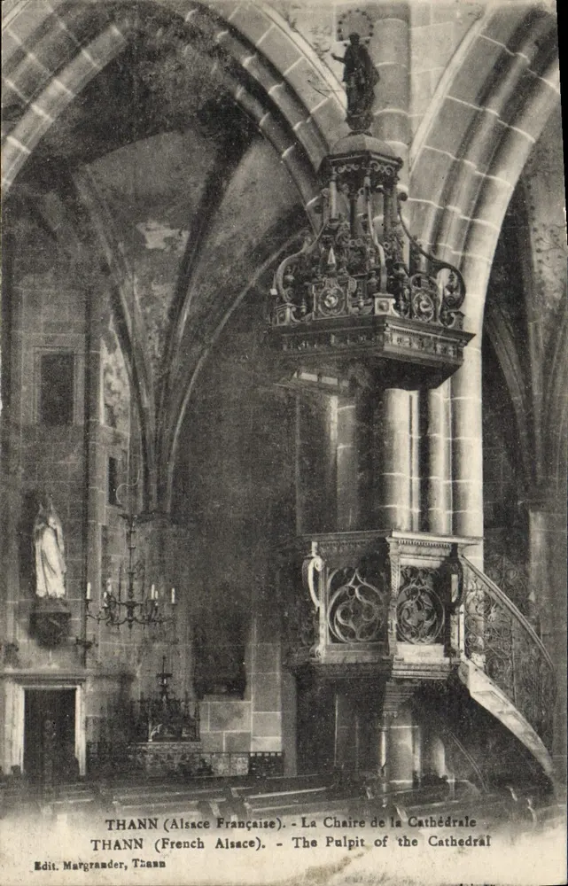 Thann (Alsazia Francese) — La Cattedra della Cattedrale — Edit. Margrander, Thann - Recto