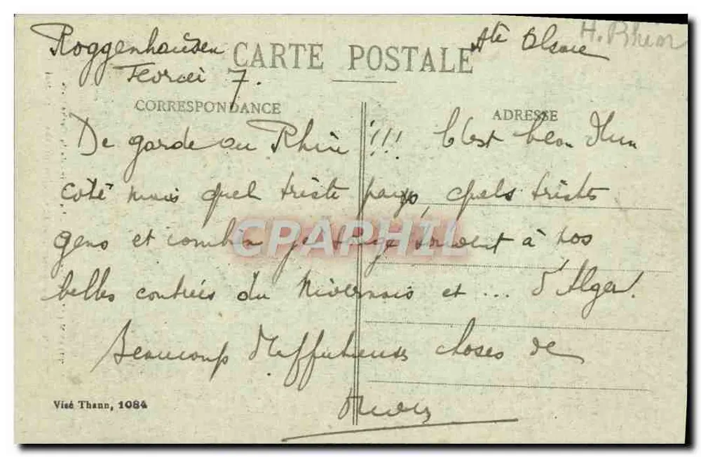 Thann (Alsazia Francese) — La Cattedra della Cattedrale — Edit. Margrander, Thann - Verso