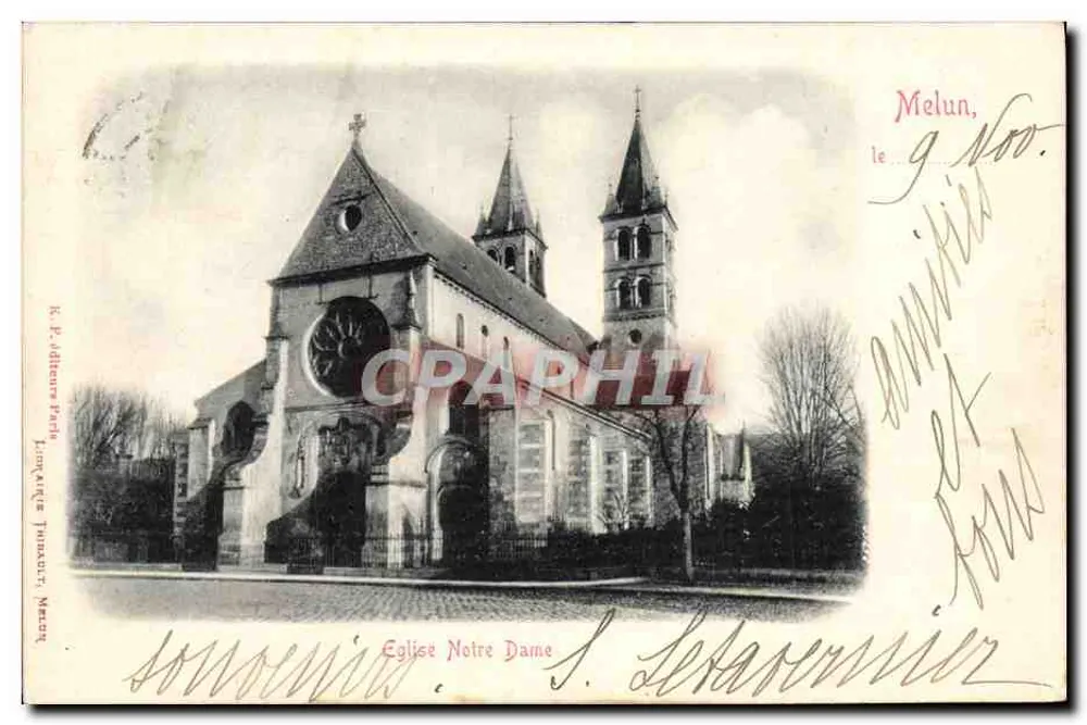 Igreja de Nossa Senhora — Melun — editor R. P. Idéenne Paris - Frente