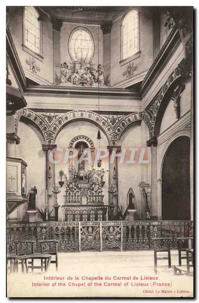 Innenansicht der Kapelle des Carmel von Lisieux — Frankreich — Cliché Le Maître - Lisieux - Vorderseite