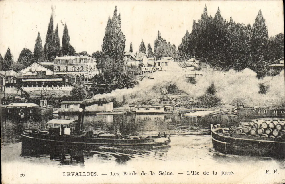 Levallois — Die Ufer der Seine — Die Insel La Jatte — P.F. n°26 - Vorderseite