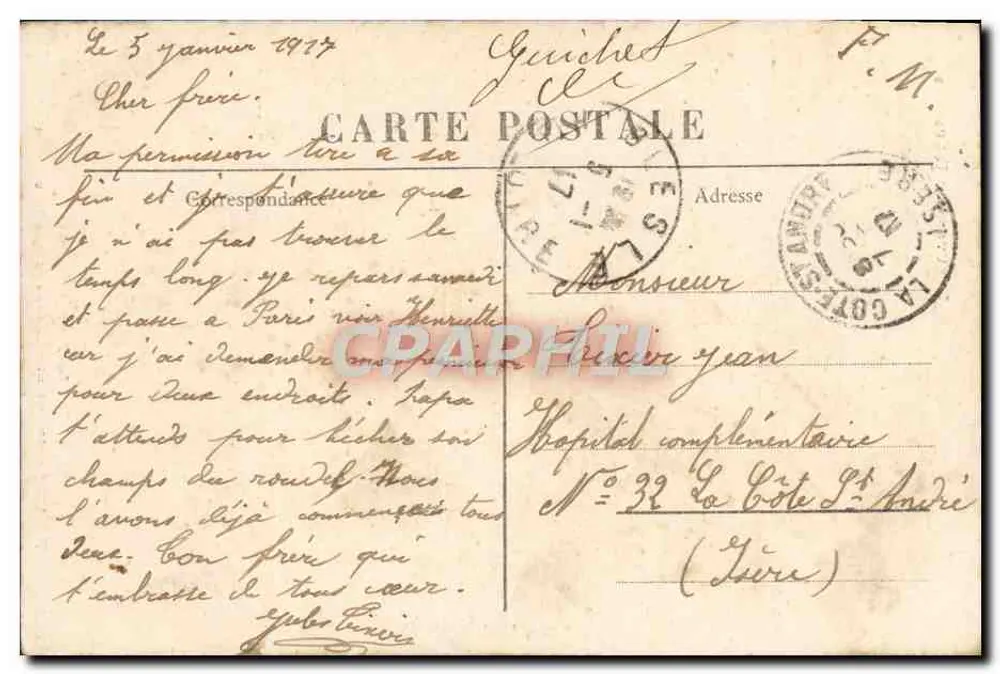 Blesle - A Torre (século XI) — A Auvergne Illustrée n°612, editada por F.M. - Verso