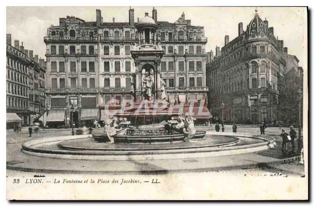 LYON — La Fontaine und Place des Jacobins — Photographie Jocgoet - Vorderseite