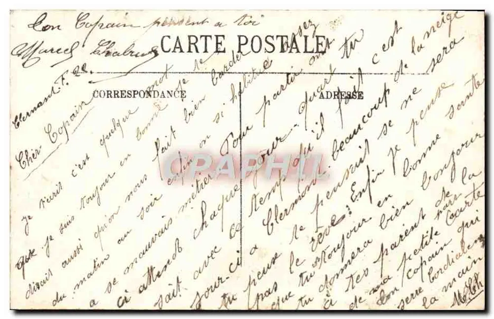Le Puy de Dôme, 1.467 m de alt., apelidado com razão de 'O Avô dos Auvergnats' — Cliché Plazanet - Verso