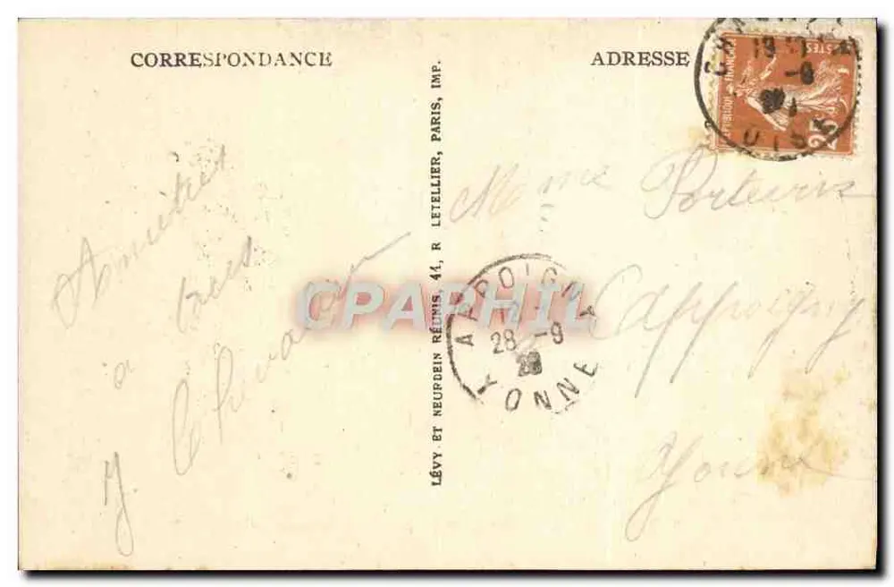 Chantilly — Castelo da Rainha Branca — LL — n°134 - Verso