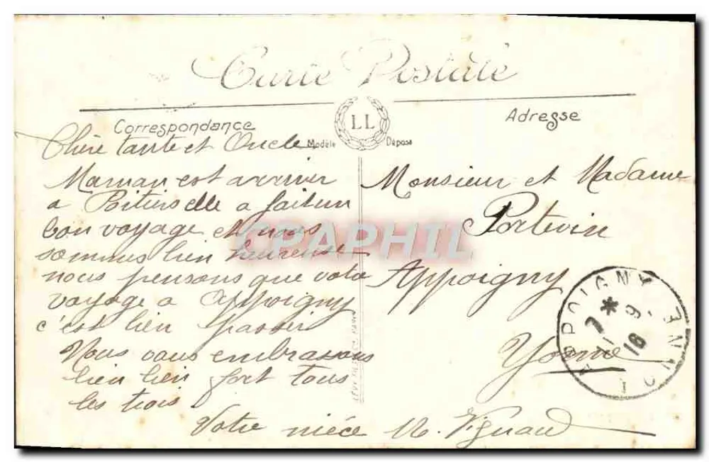 Poitiers — Prefektura — LL, n°124 - Rewers