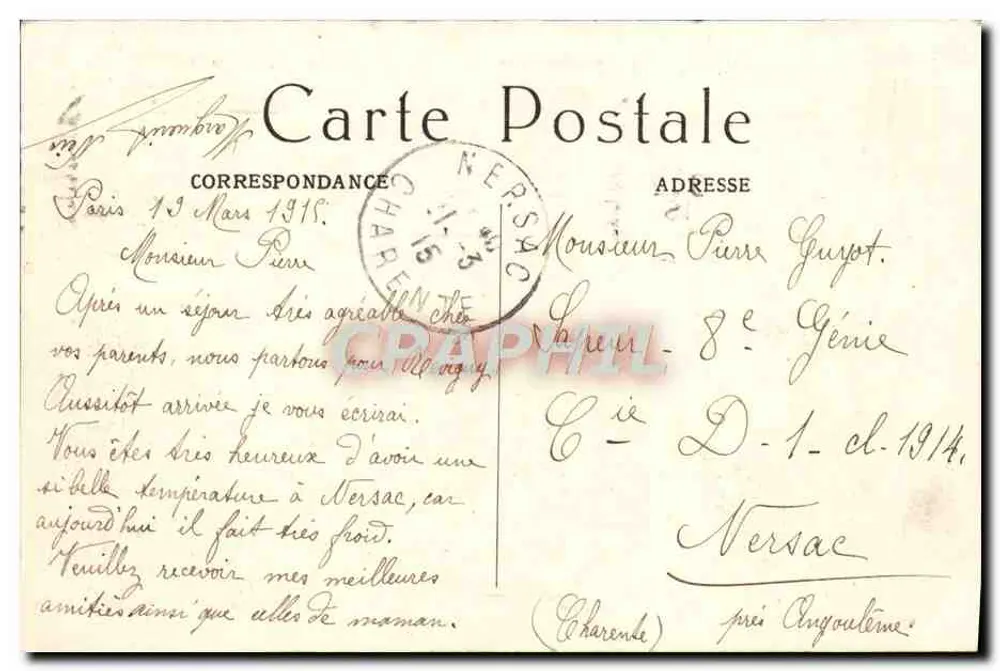 PARIS — O Arco do Triunfo do Carrousel — M. J. — n° 665 - Verso