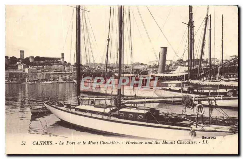 CANNES - Der Hafen und der Mont Chevalier - Selecta LL - Vorderseite