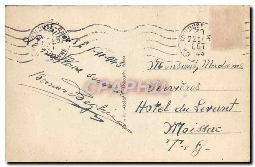 Toulouse - Praça do Capitole — vista panorâmica — editor anônimo, n° 193 - Verso