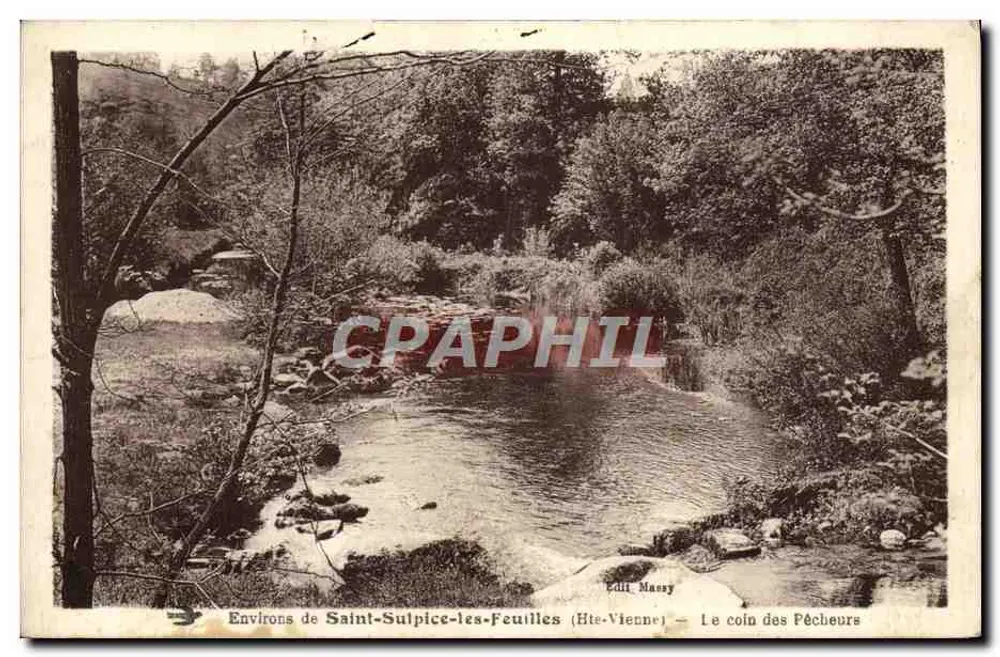 Environs de Saint-Sulpice-les-Feuilles (Hte-Vienne) — Le coin des Pêcheurs — Éditeur : Edit. Massy - Vorderseite