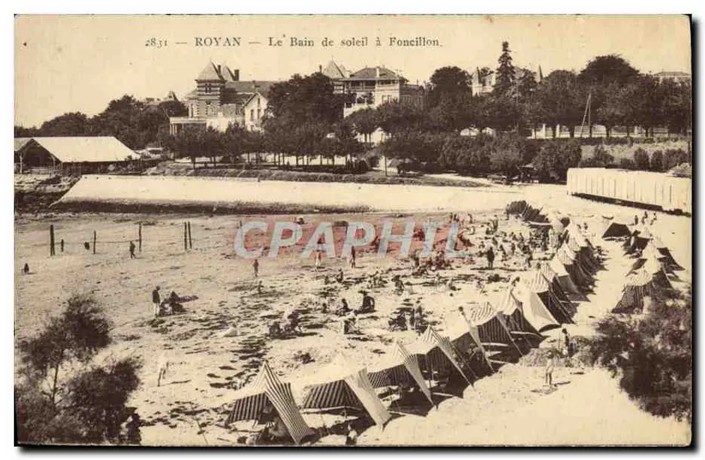 Royan — O Banho de Sol em Foncillon — Impr. A.D.I.A. — Nice - Frente
