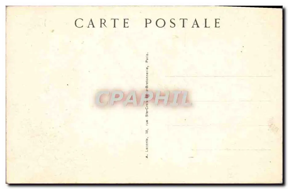 Paris — A Sacré-Cœur — A. Leconte, 38, rue Sta-Croix-de-Brettonnerie, Paris. - Verso