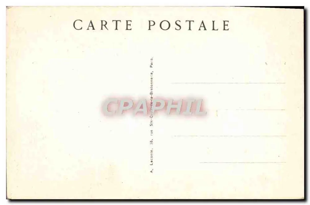 Paris — Avenida da Ópera — A. Laconie, 36, rue Ste-Croix-de-la-Bretonnerie, Paris - Verso